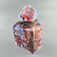 Новогодняя подарочная картонная упаковка для конфет (500грм) №235 Новогодняя подарочная картонная упаковка для конфет (500грм) №235