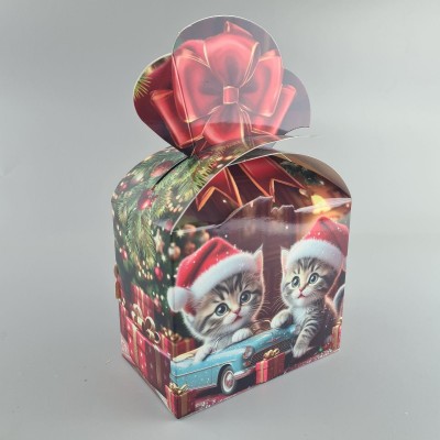 Новогодняя подарочная картонная упаковка для конфет (500грм) №236 