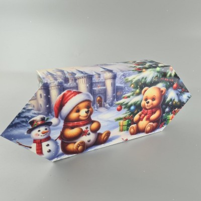 Новогодняя подарочная картонная упаковка для конфет (500грм) №241 