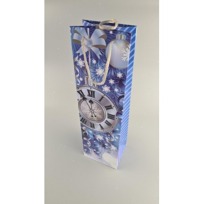 Пакет новогодний  бумажный под  бутылки-022 (12 шт)