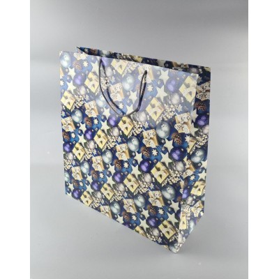 Новогодние, кортонный пакеты подарочные Супер 47x52x20-005) (12 шт)