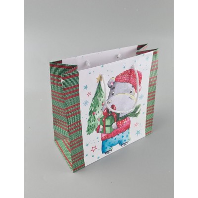 Пакеты бумажные подарочные , новогодние Квадрат 23*24*10 - 41 (12 шт) Пакеты бумажные подарочные , новогодние Квадрат 23*24*10 - 41 (12 шт)