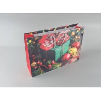 Бумажные пакеты большой горизонтальный 36/22/10  новоголний-22 (12 шт)