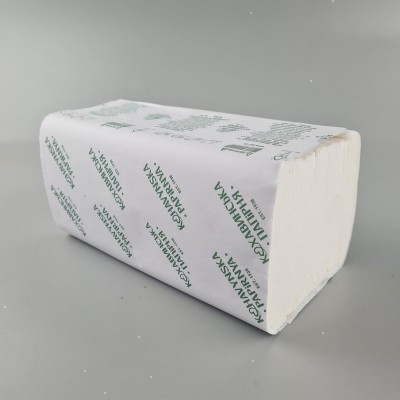 Полотенце бумажное v-складка белое(150листов) 230*210 2 шар. 'Кохавинська папірня