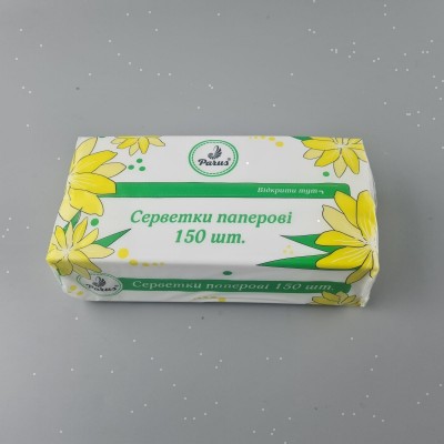 Салфетка косметическая 150 шт 20*20 Одесса в упаковке по 7 Ромашка (1 пачка)