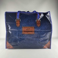 Полипропиленовая сумка хозяйственная  с цветным рисунком №5 Джинс (1 шт)