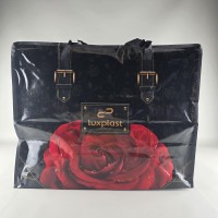 Полипропиленовая сумка хозяйственная  с цветным рисунком №5 Роза на Черном (1 шт)