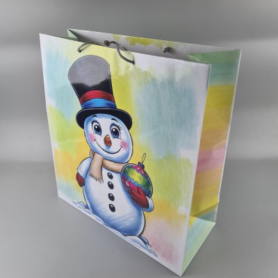 Новогодние, кортонный пакеты подарочные Супер 47x52x20-003) НГ (12 шт)