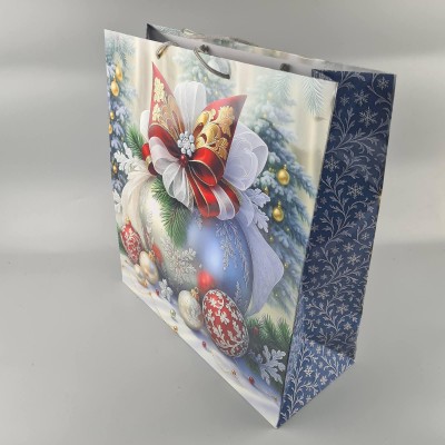 Новогодние, кортонный пакеты подарочные Супер 47x52x20-007) НГ (12 шт)