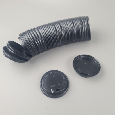 Крышка под стакан  бумажный. Ф80 (гар) черная ДИФЛОН (50 шт)