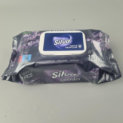 Влажная салфетка 120 шт с клапаном чёрная 