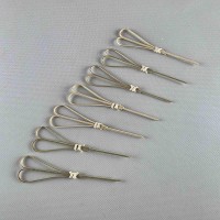 Деревянные бамбуковые шпажки Сердце 12см,100 шт (1 пачка)