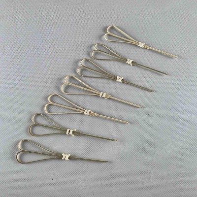 Деревянные бамбуковые шпажки Сердце 12см,100 шт (1 пачка)