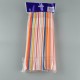 Трубочка-соломка для напитков с гофрой d6,0 -26см Бело-цветная  Артистик (100 шт)