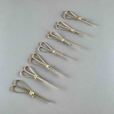 Деревянные бамбуковые шпажки Сердце 9см,100 шт (1 пачка)