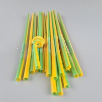 Трубочка-соломка для напитков с гофрой d6,0 -26см Желто-зеленая  Артистик (100 шт)