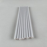 Соломка трубочка бумажная Ø 5 мм 20 см Серебристая, 25шт (1 пачка)