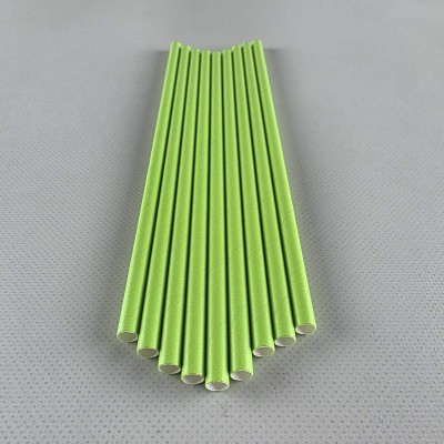 Соломка трубочка бумажная Ø 5 мм 20 см Желто-зеленая (Шартрез), 25шт (1 пачка)