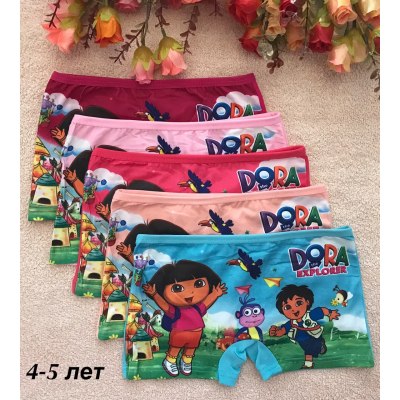 Трусики детские шортики Даша путешественница на 4-5 лет, Бамбук