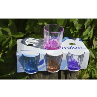 Набор стаканов цветное дно(250мл)