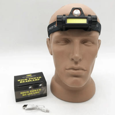 Налобный фонарь + ручной 2в1 с магнитом и USB, XPE+COB, Bailong BL-8101 / Фонарик на голову на аккумуляторе