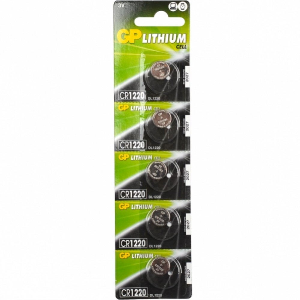 Купить 1220 Батарейки GP "таблетка" lithium, 3V (5 шт. на листе) - в ...