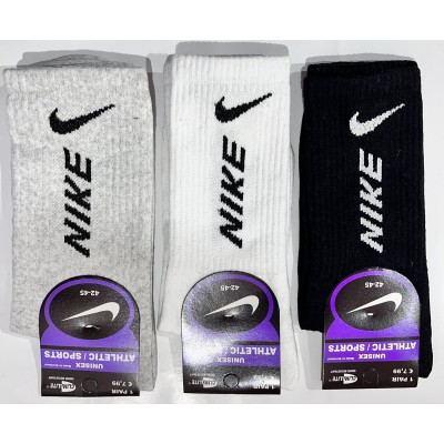 Мужские носки спорт NIKE, высокая резинка , размер 42-45