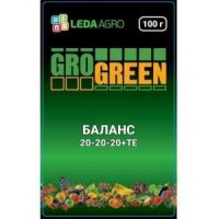 Гро Грин баланс npk 20-20-20, 250г - удобрение с высоким содержанием фосфора