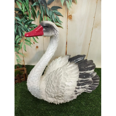 Садовая фигура Лебедь серый 38 см, Материал - гипс