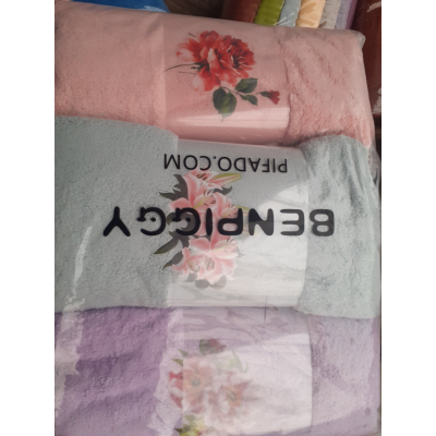 Полотенце лицевое Микрофибра плотная пушистая с вышивкой