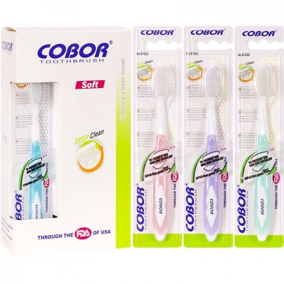 Зубные щётки "Cobor Soft Deep Clean" 19 см, 88423