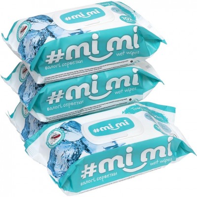Влажные салфетки "mi-mі", охлождающие, 102 шт. с клапаном, 114430