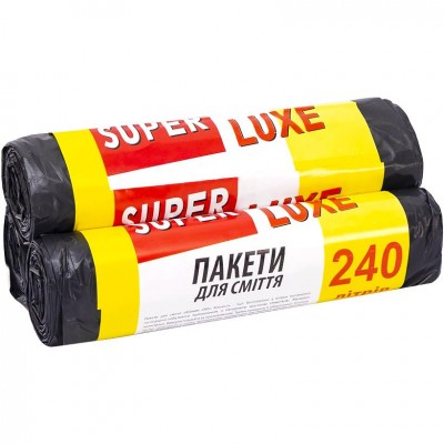 Пакет для мусора 90х130 240л 5 штук Super Luxs, 91488