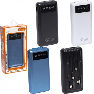Портативное зарядное устройство с комплектом кабелей 073 Power Bank 50000 mAh, 114104
