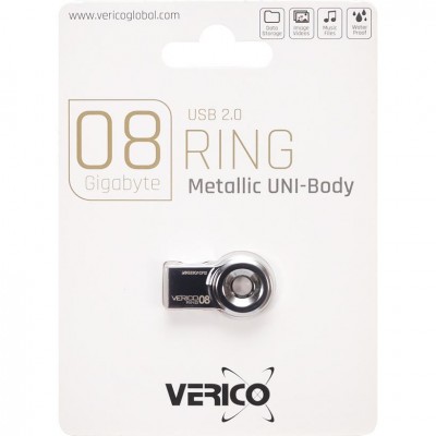 Флешка Verico USB 8Gb Ring Silver, 113616