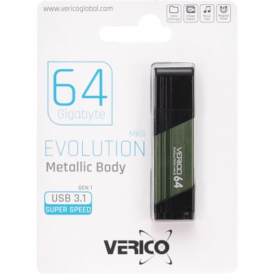 Флешка Verico USB 64Gb MKII Olive Green USB 3.1, 113606