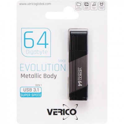 Флешка Verico USB 64Gb MKII Gray USB 3.1, 113604