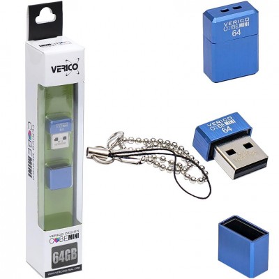 Флешка Verico USB 64Gb MiniCube Blue, 113602