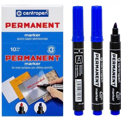 Маркер скошенный толстый черный (красный, синий) 8576 CENTROPEN, 50905