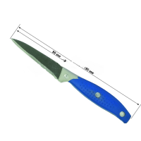 Нож на планшете №1 мал. синяя резиновая ручка, 195 мм