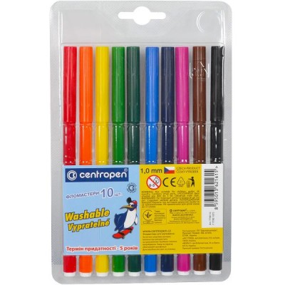 Фломастеры CENTROPEN 10 цветов, 50893