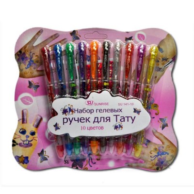Набор ручек "tattoo" 10 цветов, 50759