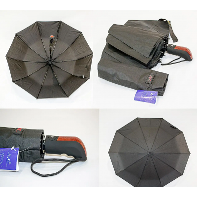 Зонтик мужской полуавтомат на 10 карбоновых спиц "антиветер", 451 Венгрия