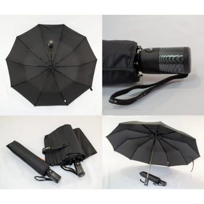 Мужской зонт полуавтомат на 10 спиц широкий карбон, 350 Венгрия