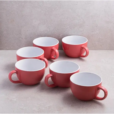 Керамическая чашка (480мл) Розовая 