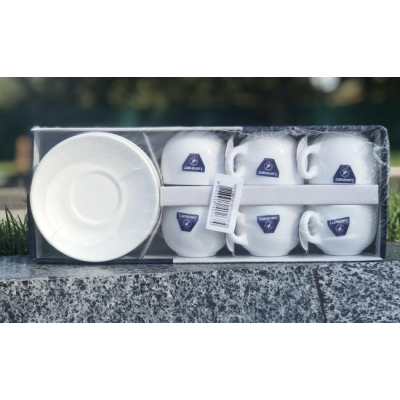 Кофейный набор из стеклокерамики 6 чашек (90мл)+6 блюдец, Luminarc Essence