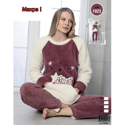 Пижама тёплая махровая. Размер M,L,XL (44-50) расцветки в ассорт. Турция