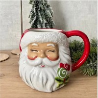 Керамическая чашка (600мл) с объемным рисунком Санта Керамическая чашка (600мл) с объемным рисунком Санта