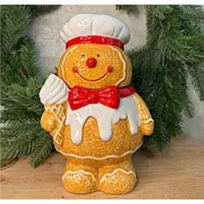 Керамическая ёмкость для сладостей (1л) Пряничный мальчик  