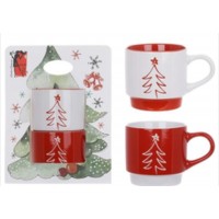 Набор из 2-х чашек(400мл) Ёлочка